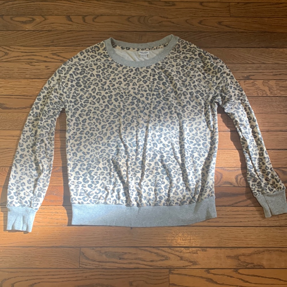 Splendid Xs Leopard Print Pajama Top - image 1